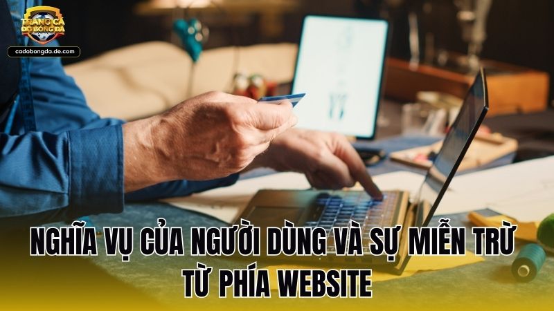 Nghĩa vụ của người dùng và miễn trừ trách nhiệm từ phía website